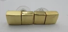 VTG Signed NAPIER gold Tone metal pierced pair .75" STUD Earring Costume Jewelry