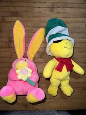  Vintage Stuffins Lumpy's Gang Bean Bag Bunny Rabbit With Flower Plush 1997