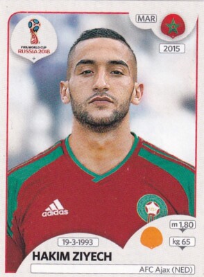 Panini Fifa World Cup 2018 Sticker Nr. 166 Hakim Ziyech