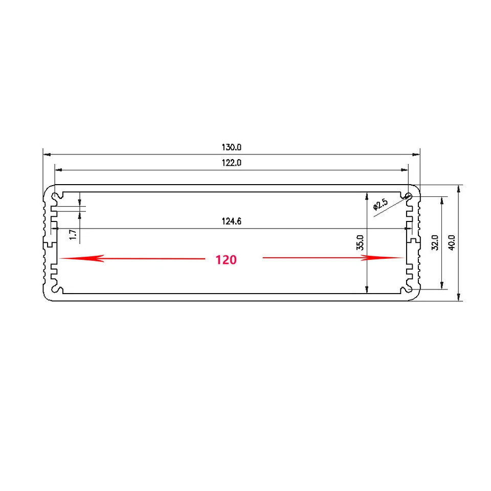 Carcasa de metal cepillado de aluminio / Estuche Mini AMP / Caja de preamplificador / Chasis PSU Foto 2 de 4