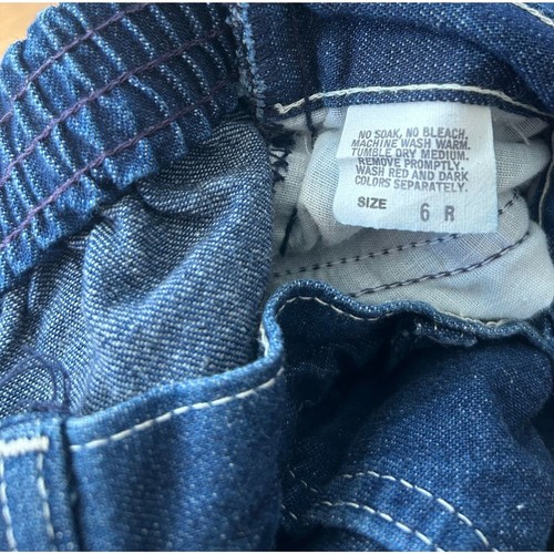 GUC OshKosh Little Kids Unisex Blue Jeans / Denim Pants 6 VINTAGE Made In USA - Picture 3 of 5