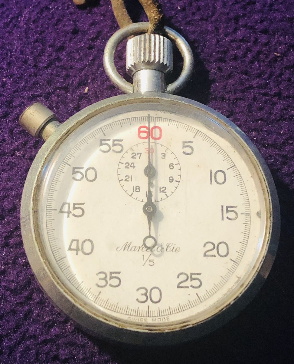Rare Vintage MARCEL & CIE 1/5 POCKET TIMER SWISS MADE POCKET  display picture 2