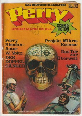   PERRY UNSER MANN IM ALL #108 + Atlan/Rißzeichnung, Moewig 1974 COMICHEFT Z3
