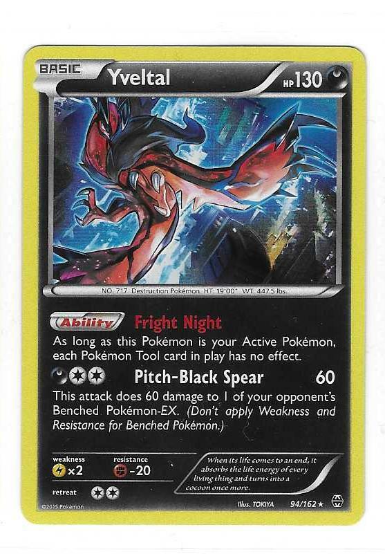 Pokemon --- YVELTAL --- XY Breakthrough! RARE HOLO! NM/Mint! 94/162