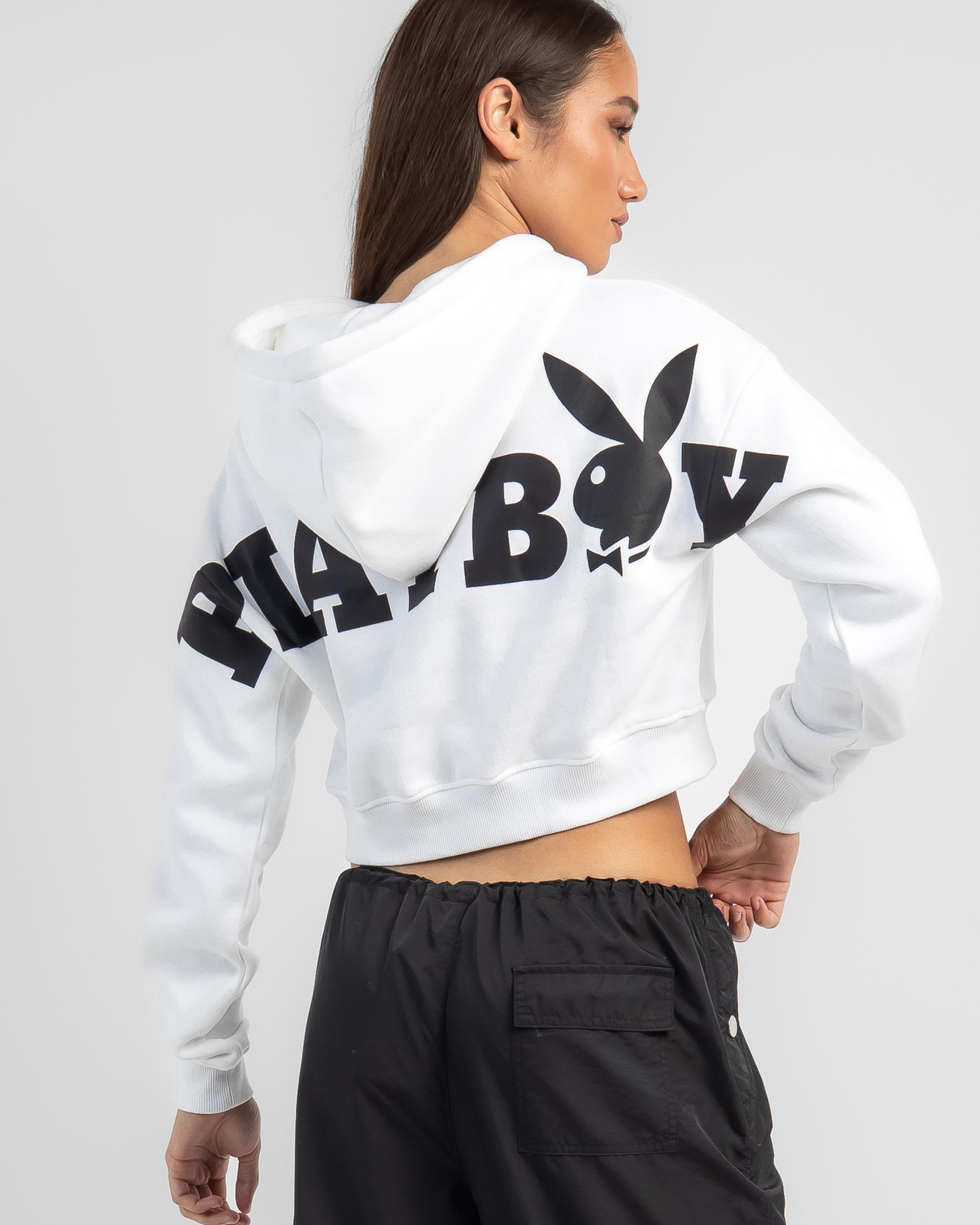 Playboy Bunny O Cropped Hoodie | eBay