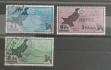 Pakistan 1960 Map Of Disputed Areas 3 Value Used A971