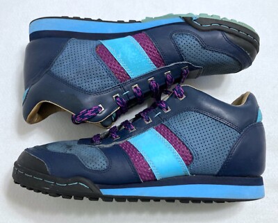 Jhung Yuro Hiker Mid Leather Shoes Size 10 US Navy/Sky  