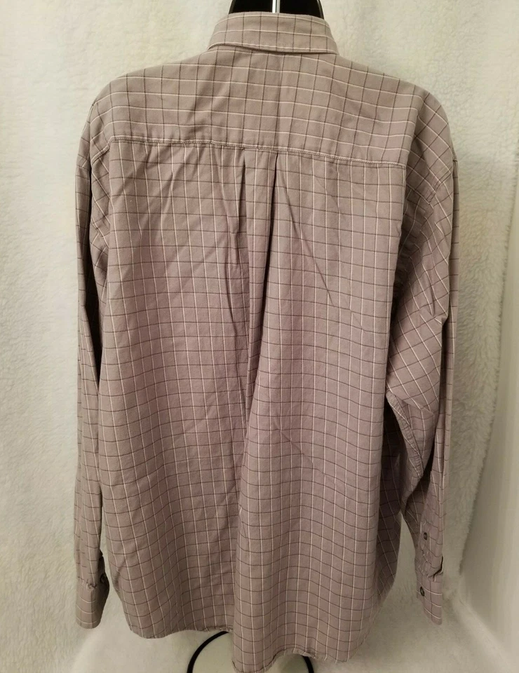 Camisa Arrow Hombre Talla XL X Grande Gris Negro Blanco Cuadros Foto 4 de 4