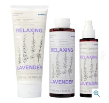Korres Herbarium 3 Piece Relaxing Lavender Set Shower Gel Body Milk + Mist NEW