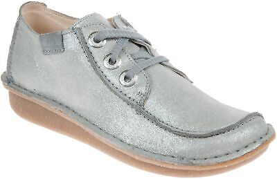 Clarks Funny Dream Grey Metallic Leather Women's Shoes Size UK  UK