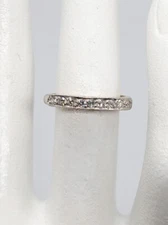 JJF & CO Signed Antique 1920s 22k Yellow Gold Platinum .50ct VS H Diamond Ring