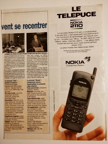 NOKIA 2110 vintage phone Print Ad ! " New Telephone "