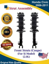 New OE Front Struts For 2006-2011 Honda Civic 2.0L Coupe Lifetime Warranty