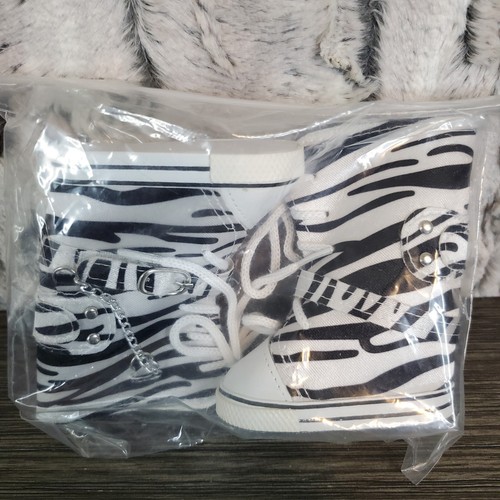 Lotto scarpe invernali (2) per bambole 18" - AG OG Battat - NUOVI stivali Zerba/blu metallizzati - Foto 3 di 4