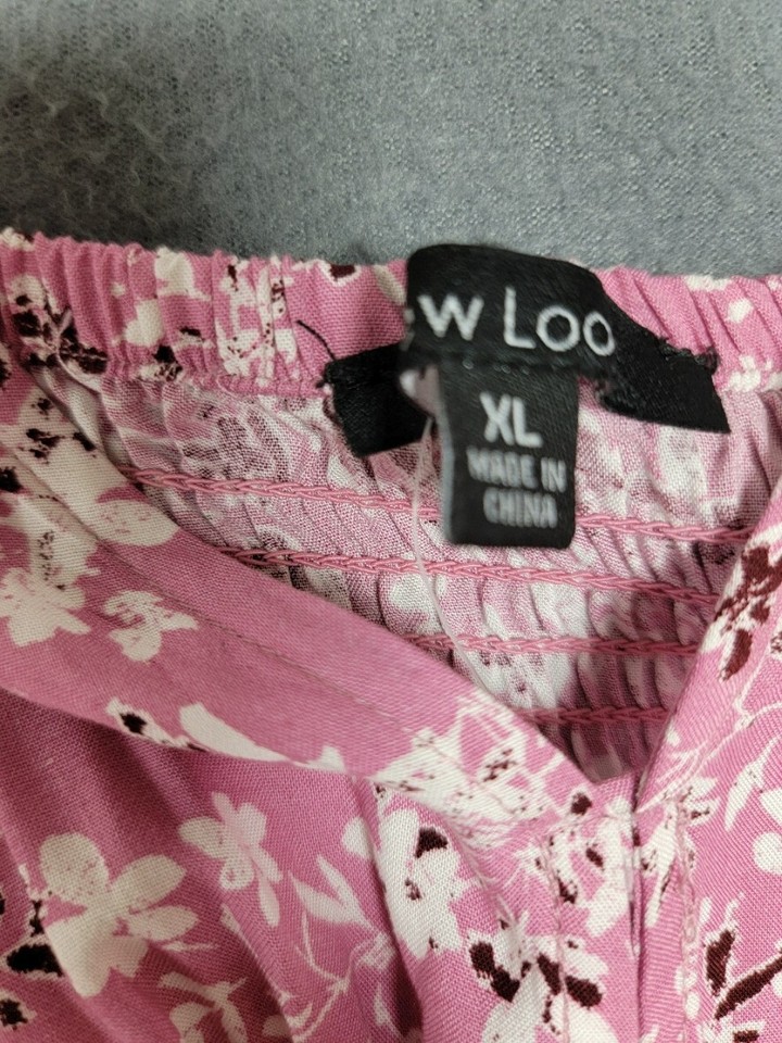 NWT~ NEW LOOK~ Woman's XL Pink Floral Hi-Low Ruffled Hem Dress ...