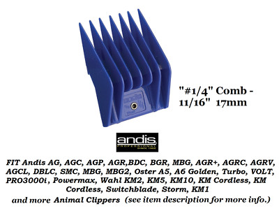 ANDIS UNIVERSAL ATTACHMENT GUIDE 9/16 14mm #1/2 COMB*Fit AGC,SMC,Pulse ZR,MBG,AG