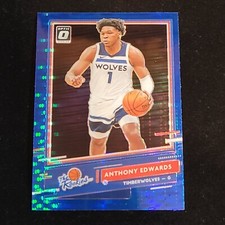 2020-21 Donruss Optic - The Rookies Blue Pulsar Prizm #5 Anthony Edwards 