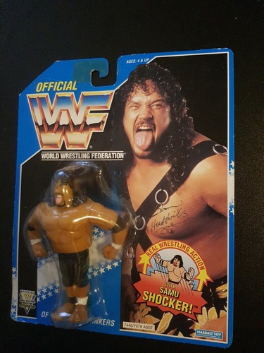 WWF Hasbro Moc Samu of the Headshrinkers actionfig...