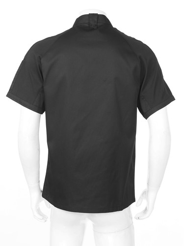 Mens Short Sleeve Chef Coats Jacket Kitchen Restaurant Hotel Cooking Work Shirts - Picture 63 of 81