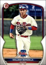 2023 Bowman Prospect #BP-67 William Bergolla 1st Rookie RC Philadelphia Phillies
