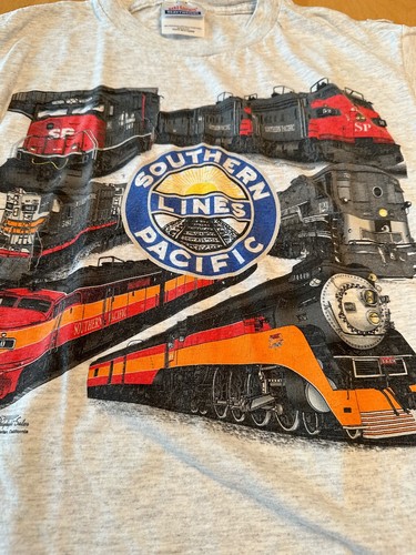 VTG HANES HEAVYWEIGHT SOUTHERN PACIFIC LINES TRAIN SHIRT BOYS SZ M 10 12 - Picture 3 of 5