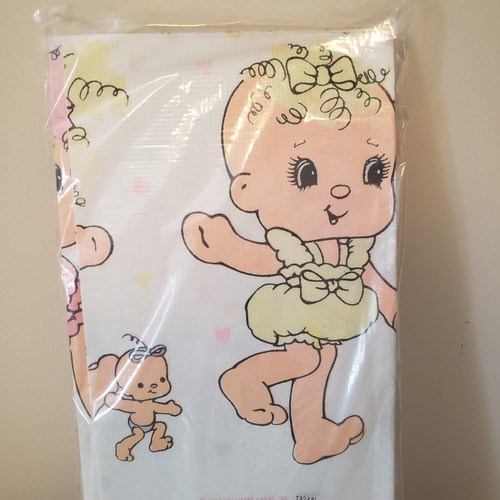 Hallmark 1980s Hugga Bunch Paper Table Cover Tablecloth VTG NOS 54" x 102" Rare - Picture 8 of 8