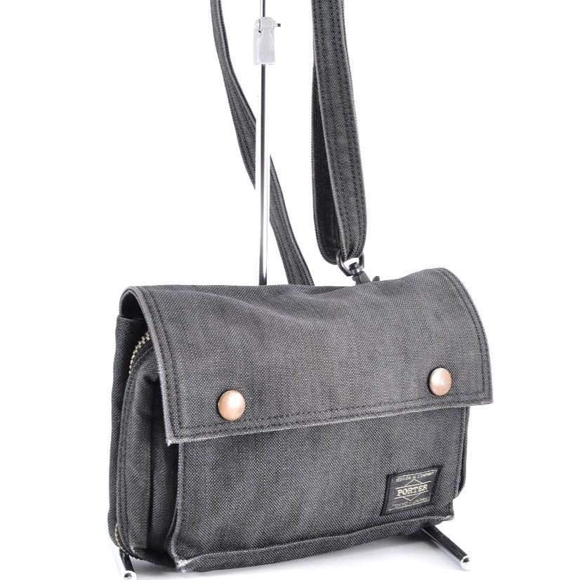 PORTER Smoky Shoulder Body Bag Black Medium Size Authentic /Used++