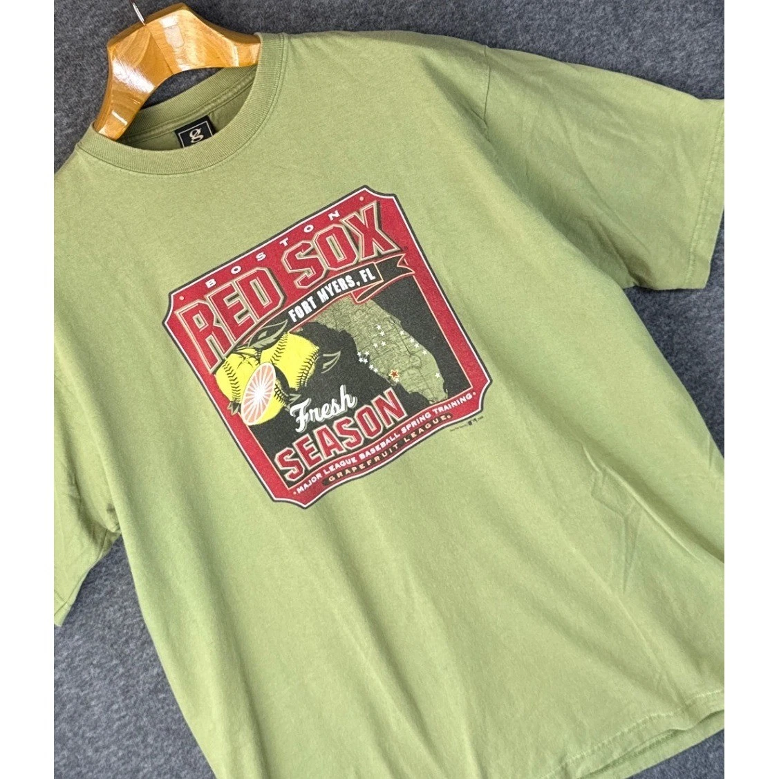 Gear For Sports Boston Red Sox Spring Training T-Shirt Mens XL Green MLB Cotton