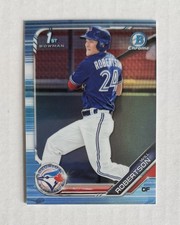 Will Robertson 2019 Bowman Draft 1st Sky Blue Refractor BDC133 Toronto Blue Jays