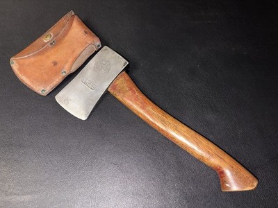 Vtg 1930s Boy Scouts Of America Plumb Official Voyageur Axe Wooden Handle