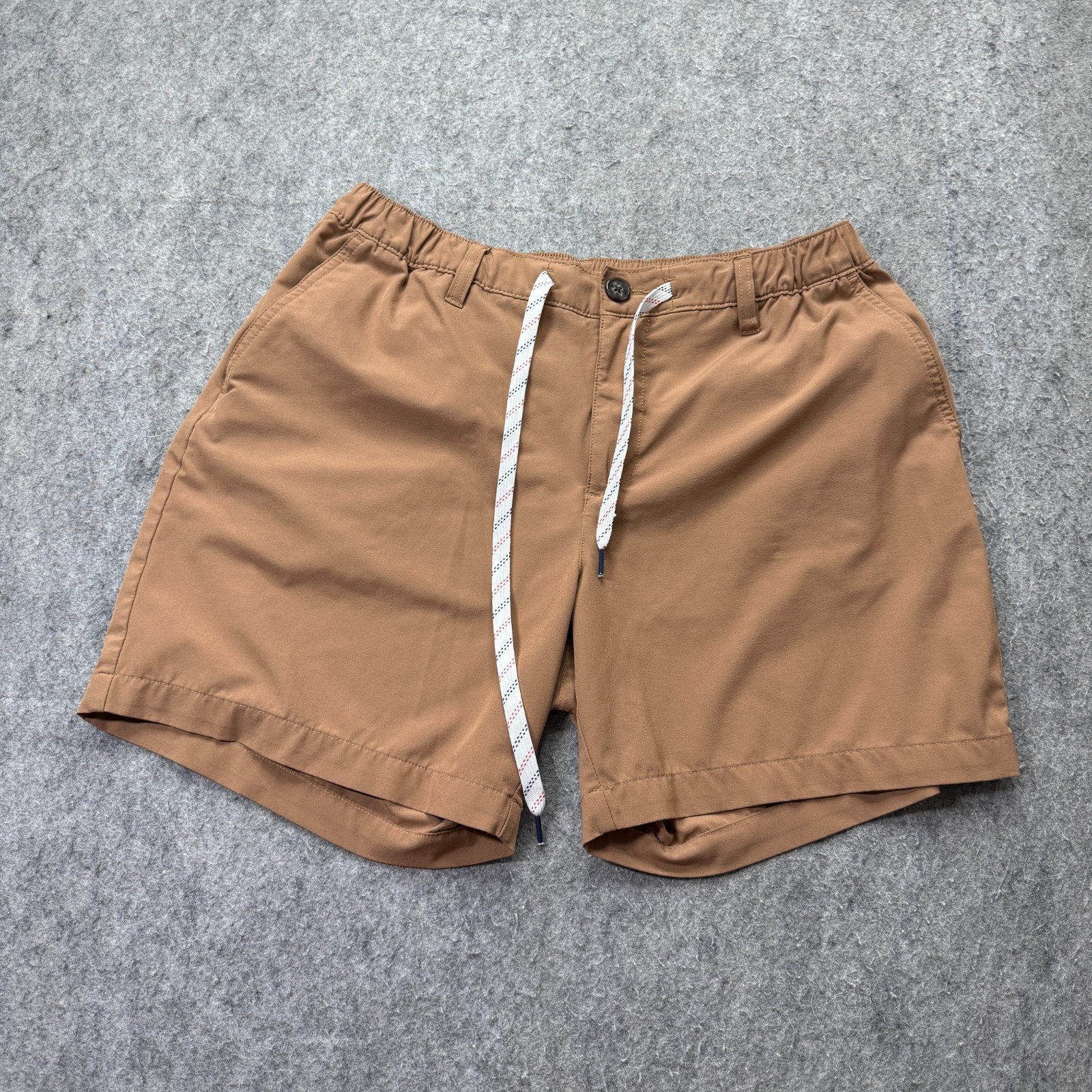 Chubbies Staples Shorts Men L Brown 6" Elastic Regular Fit Stretch b182