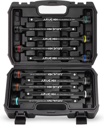 1/2'' Drive Torque Limiting Extension Bar Set, 10-Piece Lug Nut Torque Stick Set