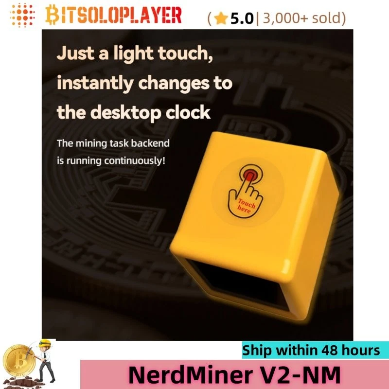 NerdMiner V2-NM 1060Kh/s BTC Solo Lotto Miner Mini Crypto Machine Desktop Clock - Image 3 of 4