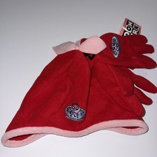 Vtg Powerpuff Girls Winter Hat Gloves Girls 7-14x Embroidered Cartoon Y2K Cap