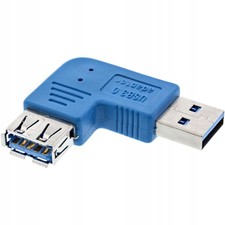InLine USB 3.0 adapter, A plug to A socket left angled 90