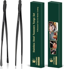 12-Inch Cooking Tweezers Fine Tweezer Tongs, Extra-Long Stainl Steel