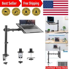 Ergonomic Adjustable Laptop Desk Mount with Vented Tray for Laptops up to 17"
