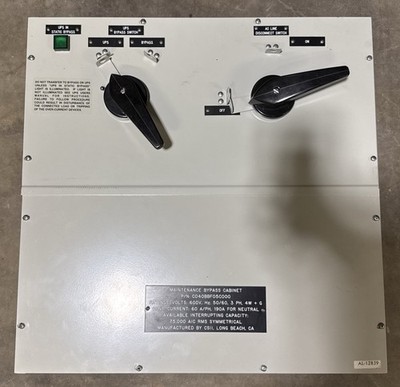 CSII Maintenance Bypass Cabinet 600V  3PH