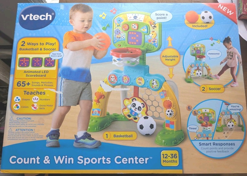 VTech Count & Win Sports Center Learning Basketball & Soccer Toy 12-36M