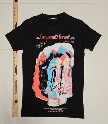 Dsquared2 Men's Raved2  Faces Print Graphic Cotton T-Shirt - Black
