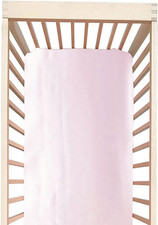 100 Silk Mini Crib Sheet Fitted for Pack N Play or Portable Playard, Soft Smoot
