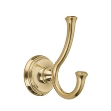 Towel Hook Bathroom-Pack Double Robe/Towel Hook Wall 2 Champagne Gold Brushed
