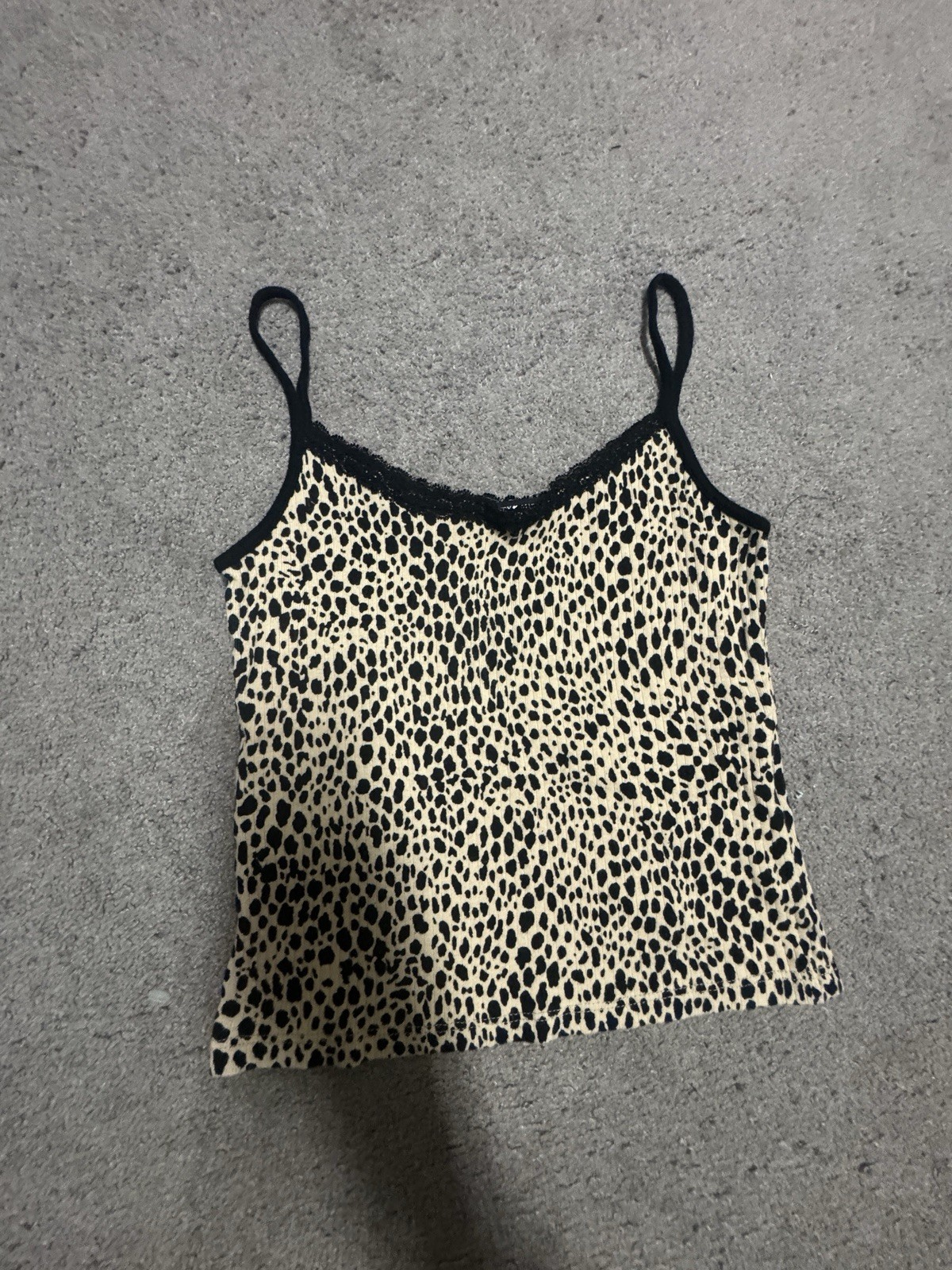 Brandy Melville Cheetah Print Tank Top Babydoll Brown OS