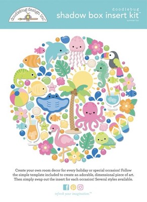 Doodlebug Design Shadow Box Insert Kit - Summer Fun