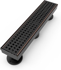 12 Inch Linear Shower Drain Rectangular Floor Drain W/ Accessories Square Hole