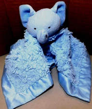 Kids Line~Blue Elephant Baby Security Blanket 100% Polyester China Snagged
