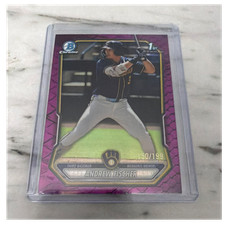 2026 Bowman Chrome 1st Andrew Fischer Fuschia Reptillian /199 #BCP-149 Brewers