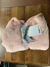 New Crate & Kids Chenille Pink Dot Baby Stroller Blanket