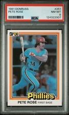 1981 Donruss #251 Pete Rose PSA 8 New Cert Just Graded!