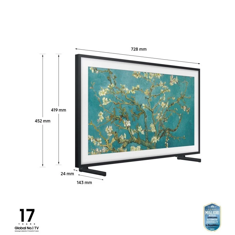 Samsung Lifestyle TV QE32LS03CBUXZT The Frame QLED Full HD, Smart TV 32" Matte D - Immagine 3 di 4